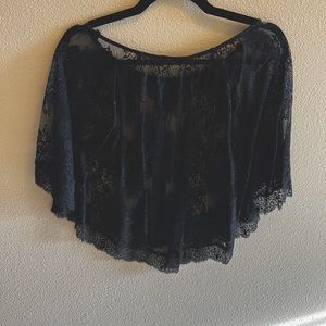 Black lace shawl